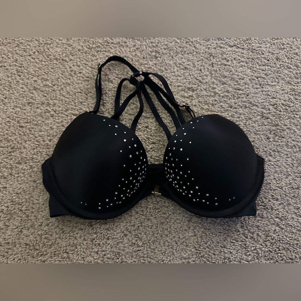 Elegant Black Studded Bra